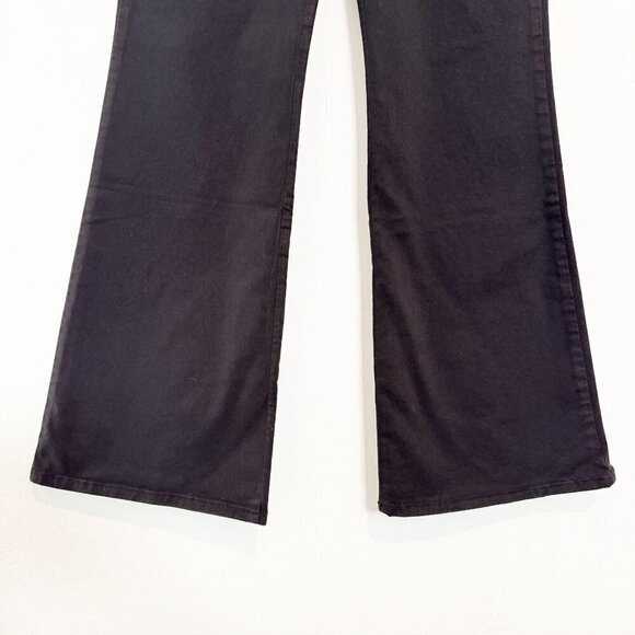 Marine Layer Bridget Flare Wide Leg Twill Pants Faded Black Stretch Plus Size 14 - Picture 7 of 12